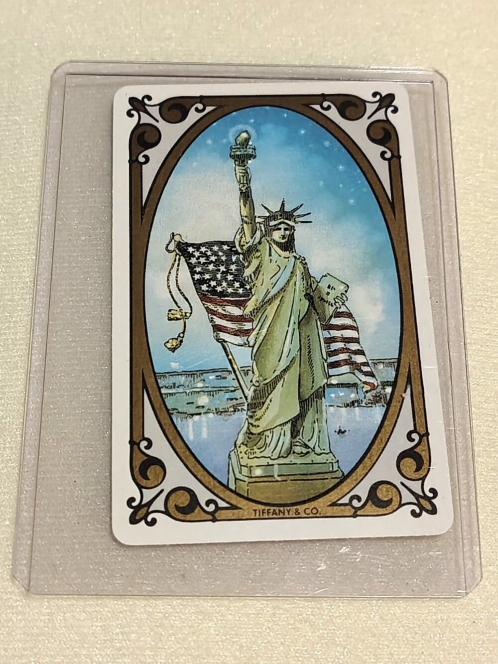 Tiffany & Co Playing Card Statue of Liberty Red 9 Diamonds Includes Authenticity